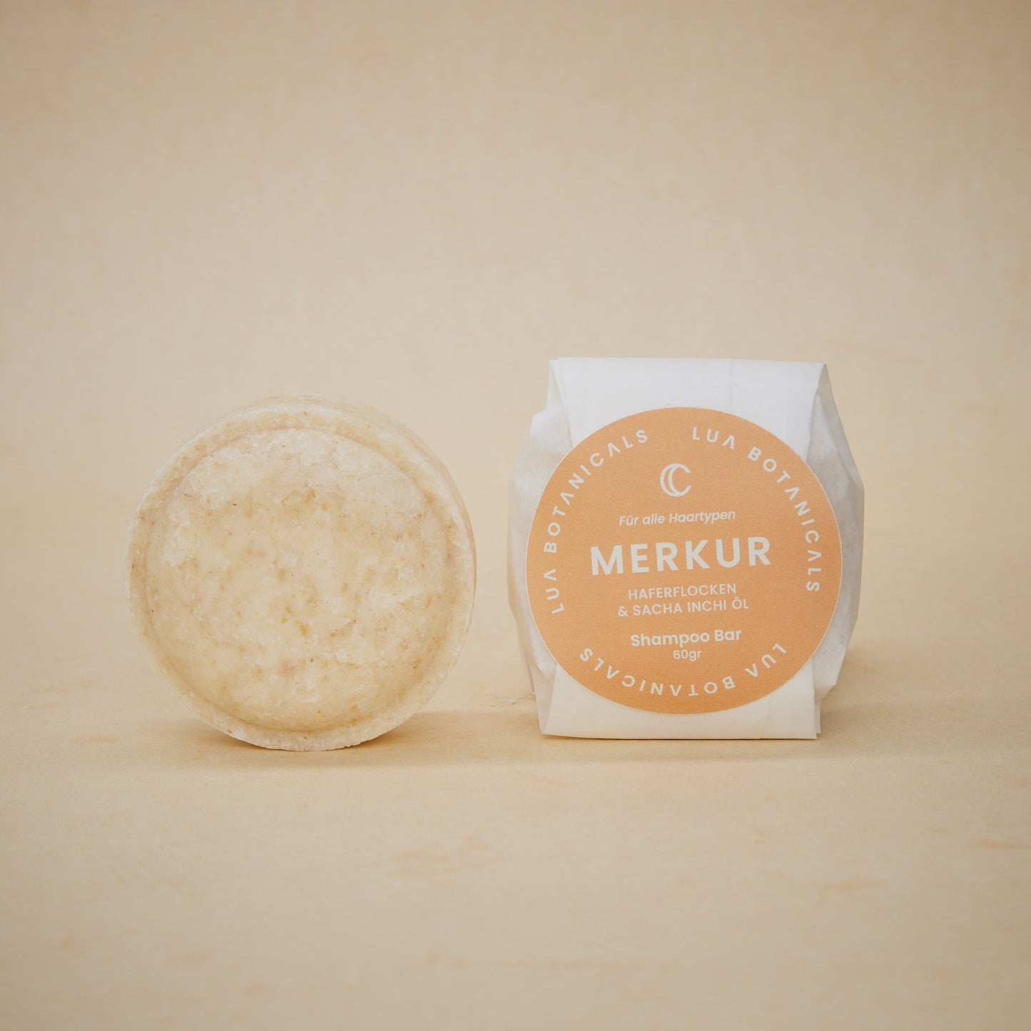 “MERKUR” solid shampoo for all hair types – with oat flakes and Sacha Inchi oil